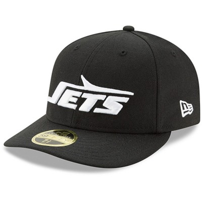 Men's New York Jets New Era Black Retro Omaha Low Profile 59FIFTY Structured Hat 2533869